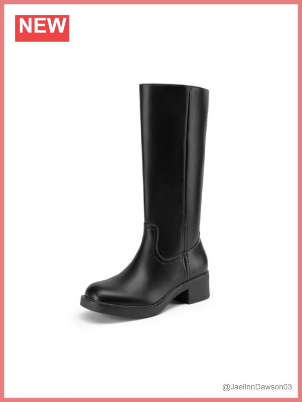 Womens Square Toe Platform Chunky Block Heel Knee High Riding Boots Faux